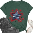thumbnail image 5 of Mifsaly 4Th Of July Shirts Women Crewneck Short Sleeve Tops Summer Casual Patriotic Star Graphic Cotton T Shirts Vintage Style Breathable Independence Day Tees XXL, 5 of 6