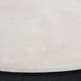 thumbnail image 4 of SAFAVIEH Faux Rabbit Fur Daven Solid Area Rug, Beige, 6' x 6' Round, 4 of 8