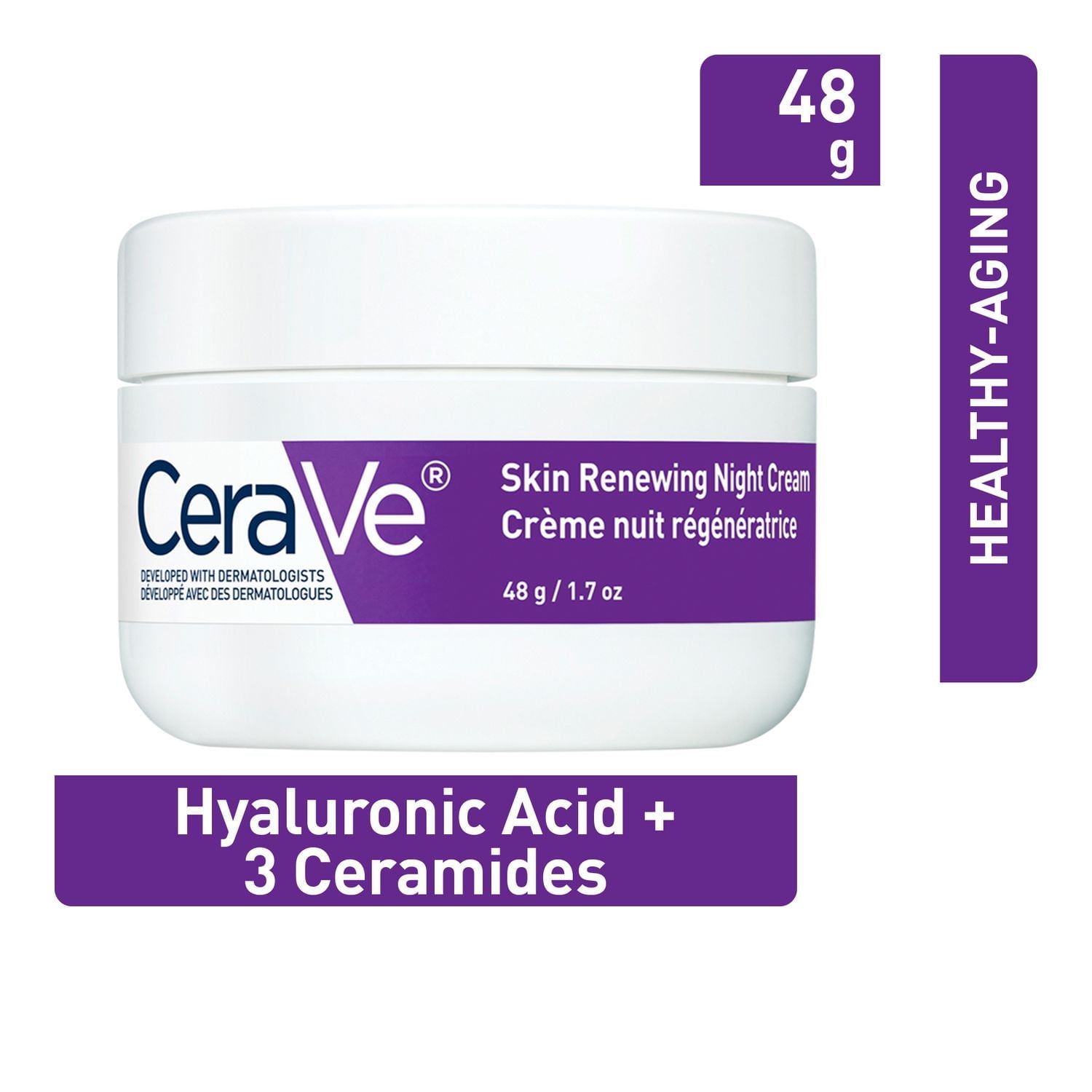 CeraVe Skin Renewing Night Cream, Anti-Aging Night Cream with