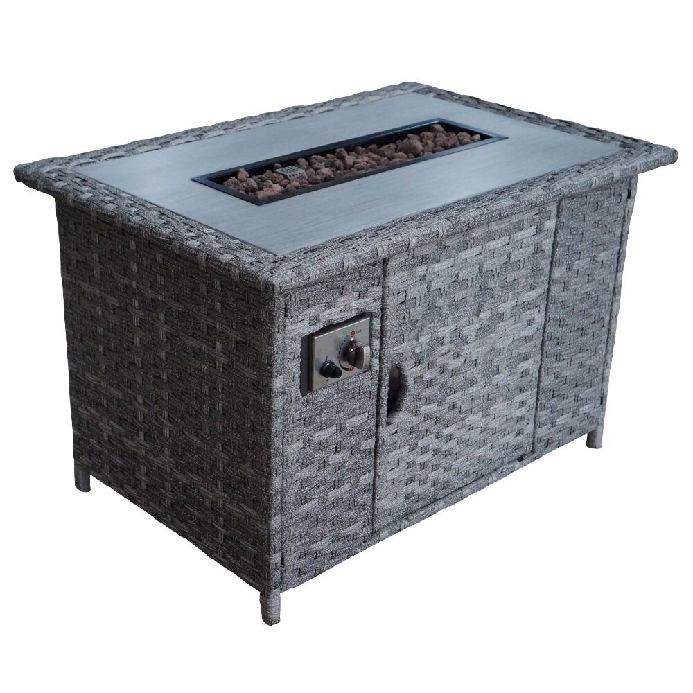 Weinmann Courtyard Casual Aluminum Propane/Natural Gas Fire Pit Table