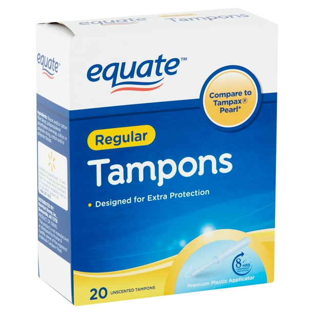 Equate Regular Absorbency Unscented Tampons with Plastic Applicators