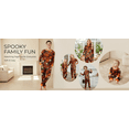 thumbnail image 5 of Matching Halloween Pajamas for Family Candy Pumpkin Crew Neck Funny Pjs Spider Web Bat Long Sleeve Horror Loungewear, Women:XL, 5 of 8