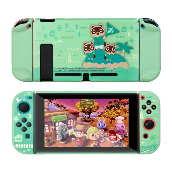 Protective Case for Nintendo Switch, Grip Cover with Protector, 2 Storage Slots for Game Cards, Shock-Absorption & Anti-Scratch