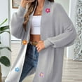 thumbnail image 5 of Sevevn Women's Winter Loose Solid Sweater Long Sleeve Cardigan Top Coat Gift for Girls, 5 of 5
