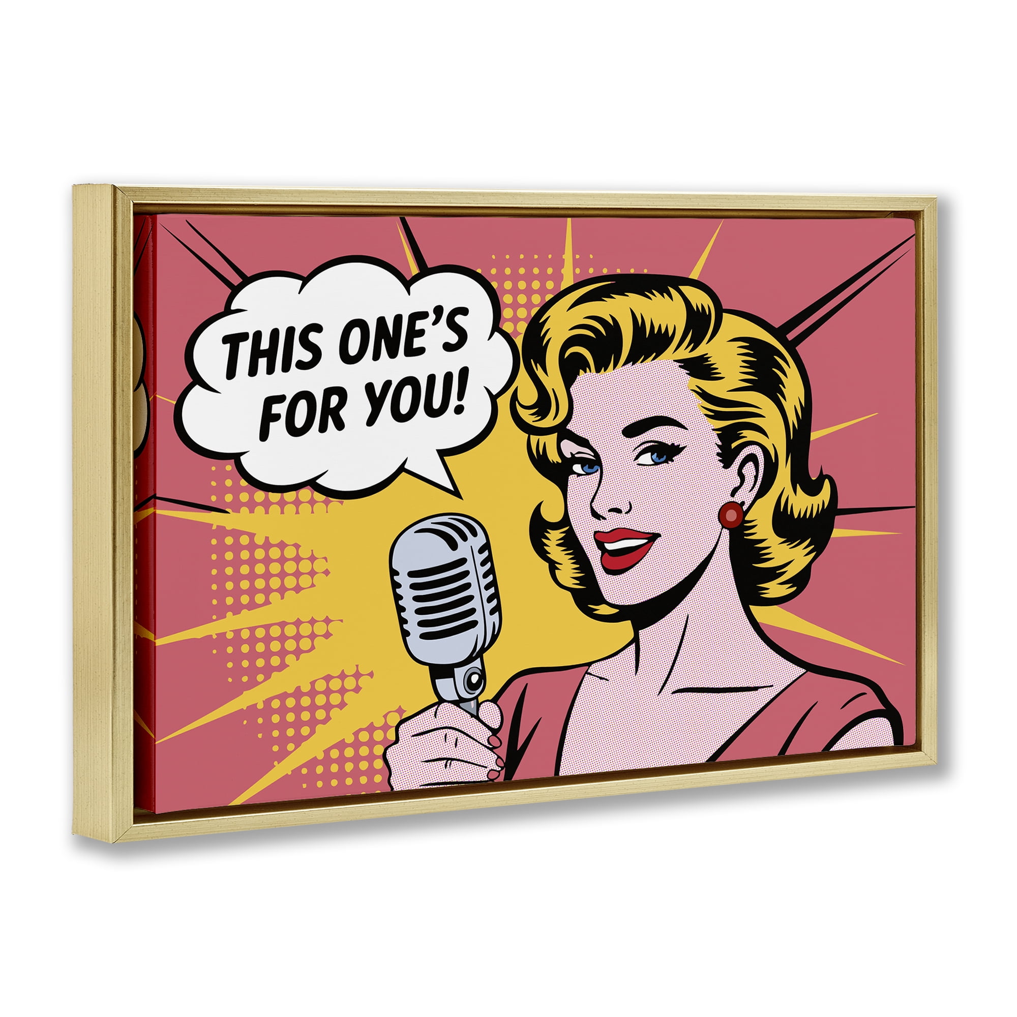 Stupell Industries This One's For You Gold Framed Floater Canvas Wall Art, design by Andreas Magnusson