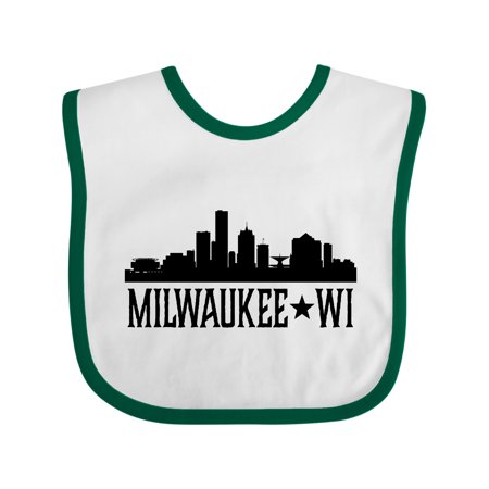 

Inktastic Milwaukee Wisconsin City Skyline Gift Baby Boy or Baby Girl Bib