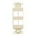thumbnail image 2 of leviton 41644-t quickport decora insert, 4-port, light almond, 2 of 3