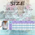 thumbnail image 3 of Eashery Womens Plus Size Tops Casual Boho Floral Print V Neck Long Sleeve Loose Blouses Shirts Tops Casual Long Sleeve Collared Oversized Blouses Tops Chiffon Blouses for Women (Blue,Medium), 3 of 3