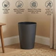 thumbnail image 4 of HOLDN’ STORAGE Small Trash Can with Open Top for Compact and Tight Spaces – 1.58 gal Capacity, Gray, 4 of 8
