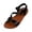 Black, variant on Women's T-Strap Slingback Sandals, Women Strappy Flat Sandals Fashion Open Toe Leather Slippers Casual Comfortable Outdoor Non Slip Beach Summer Slide Shoes, Black 5.5