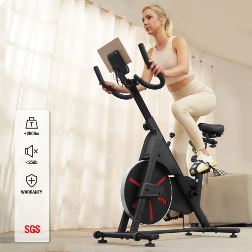 Stationary Bike 4D Adjustment Seat Spin Exercise Bikes with Adjustable