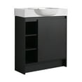 thumbnail image 5 of Modern Bathroom Vanity 30'' Freestanding Bathroom Vanity with White Ceramic Sink & Soft-Close Door, Dark Oak, KD-Packing,Wooden Bathroom Vanity, 5 of 17