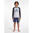 thumbnail image 3 of Reebok Boys Long Sleeve Rashguard with UPF 50+ Protection, Sizes 4-18, 3 of 5