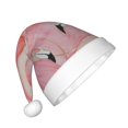 thumbnail image 2 of Rateoe Flamingos Santa Hat Confortable Christmas Hat for Christmas Party Favors Fit for Kids, 2 of 6