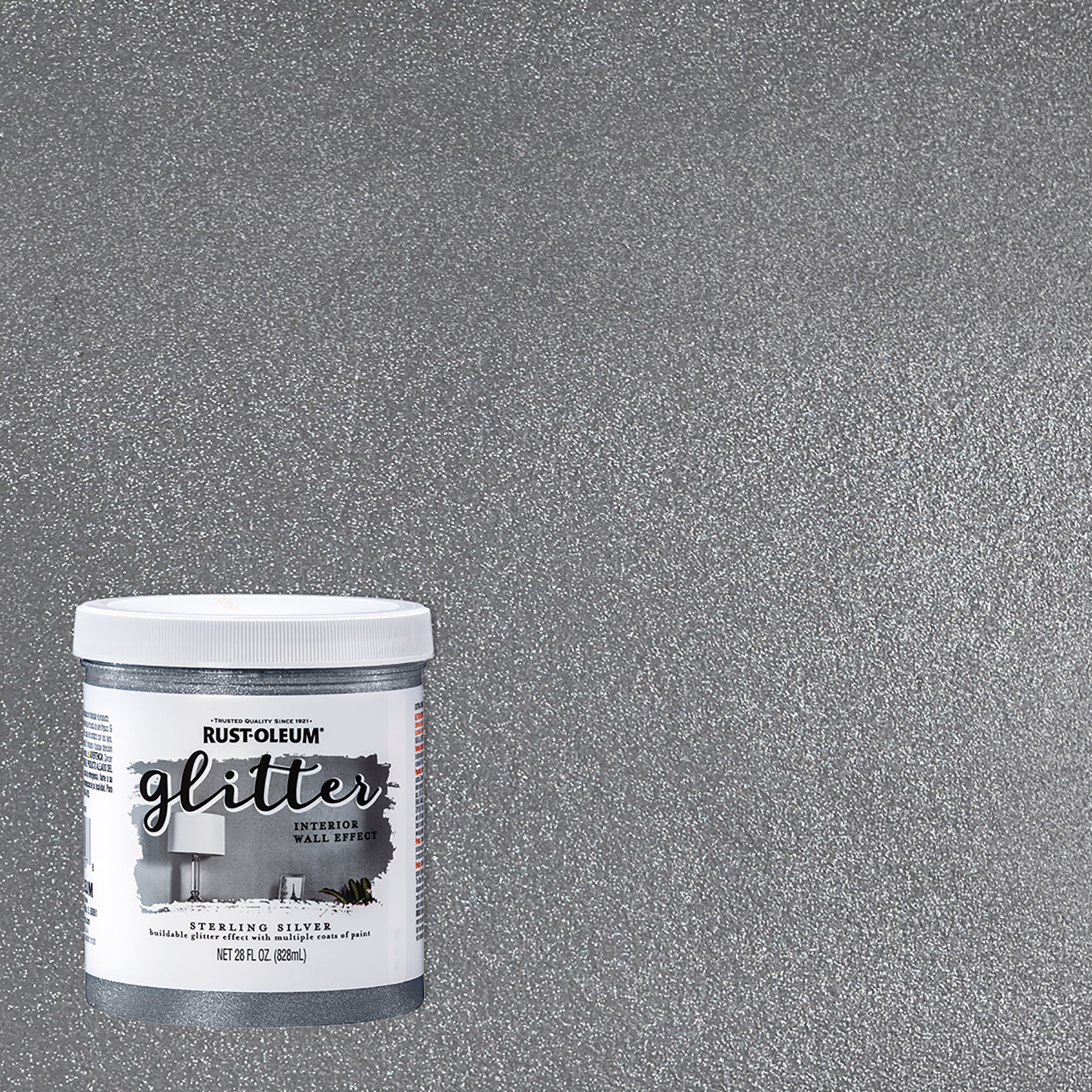 Sterling Silver, RustOleum Specialty Glitter Interior Wall Paint