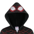thumbnail image 3 of Marvel Miles Morales Boys' Zip Up Hoodie for Toddlers, Little and Big Kids – Black, 3 of 4