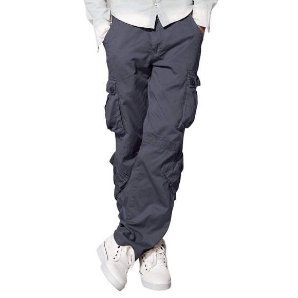 Pantalones Cargo Match Wild para Hombre Gris Talla 32