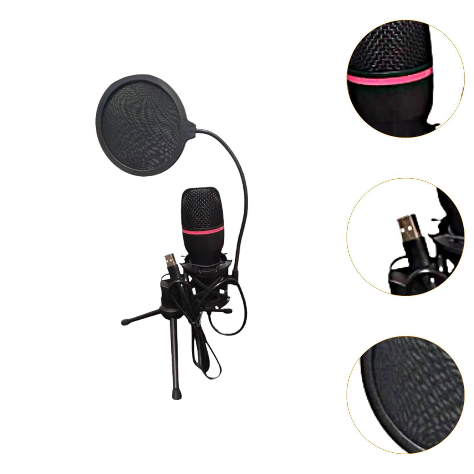 LeeQinersw USB Microphone Desktop Microphone with Shock Mount Studio Mic PC Gaming Mic with