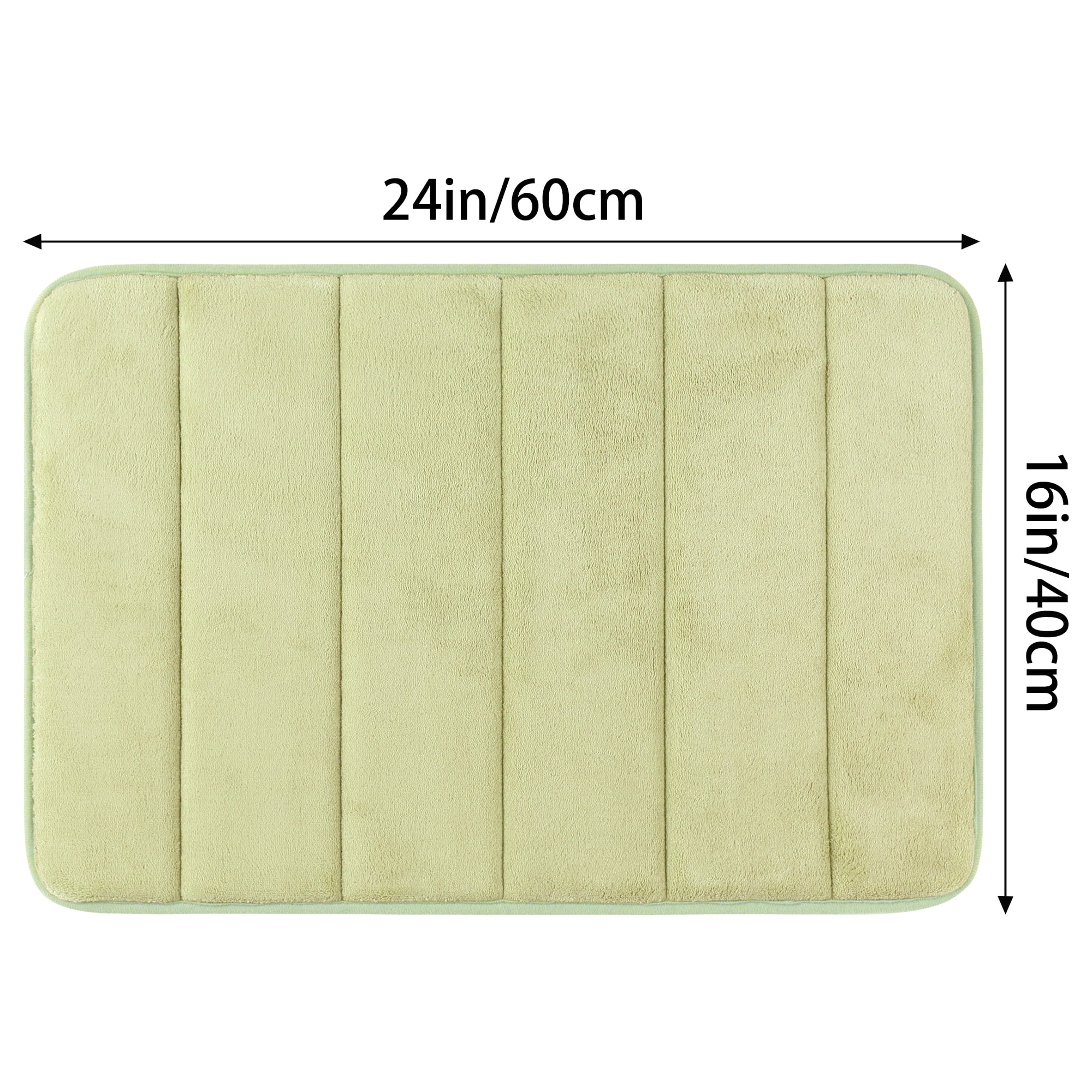Unique Bargains 2 Pcs Soft Thick Absorbent Quick Dry Bathroom Bath Rugs Non Slip Green 16" x 24"