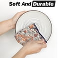 thumbnail image 5 of Orange Flowers Bohemia Boho Kitchen Towels Dish Towels, 18x26 Inch Daily Seasonal Decoration Hand Towels Set of 2, 5 of 6