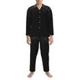 thumbnail image 4 of Kll Silver Glitter1 Sleepwear Mens Flannel Pajamas,Long Cotton Pj Set, 4 of 9