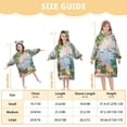 thumbnail image 4 of FORMRS Wearable Blanket Hoodie with Sleeves for Kids Cozy Flannel Sweatshirt, Floral Seaside, 4 of 7
