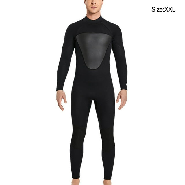 Combinaison de Plongée Haute Efficacité Anti-Froid Maillots de Bain Confortables Écran Solaire Puissant Réduire la Résistance à l'Eau Combinaison Classique Col Rond Homme Noir TTG