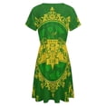thumbnail image 5 of Chi Eta Phi Sorority Pattern Dress Summer Street Style Dresses Female Short Sleeve Printed Sundress, 5 of 7