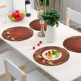 thumbnail image 6 of Ryvnso Christmas Deers Round Plate Mats Dining Table Placemat Set of 4 for Holiday Decoration, 6 of 7
