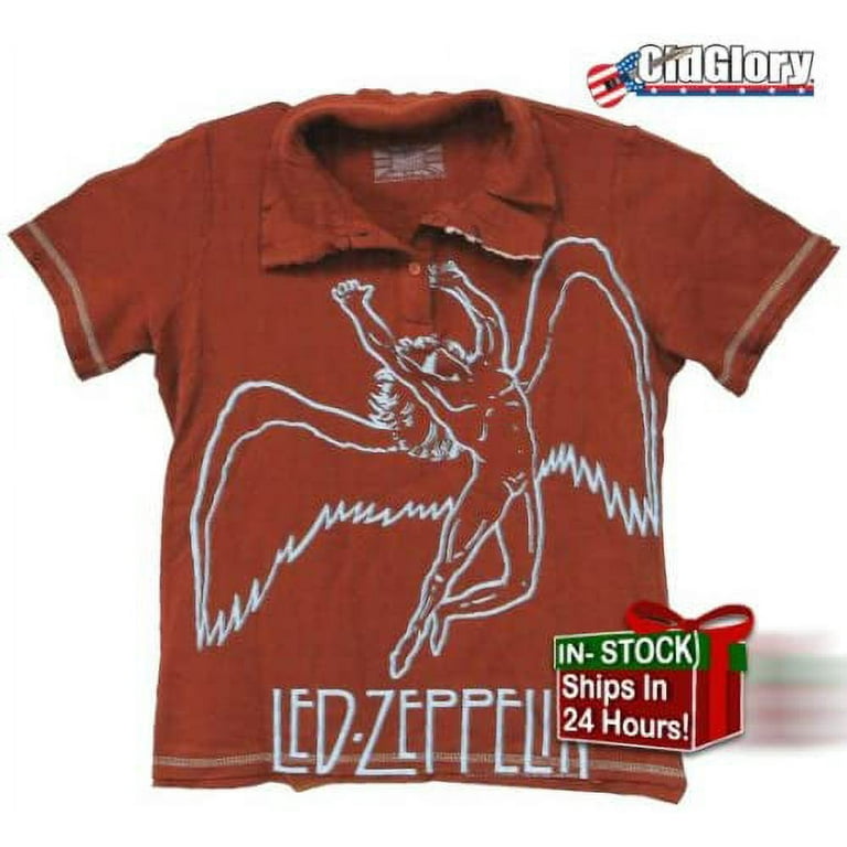 Led Zeppelin Large Swan Juniors Polo Shirt Medium