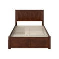 thumbnail image 3 of AFI Nantucket Full Wood Platform Bed with Footboard and Storage Drawers, Walnut, 3 of 6