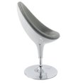 thumbnail image 4 of Fauteuil ellipse moderne Mod de CorLiving en cuir reconstitué, 4 of 7