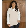 thumbnail image 3 of TIYOMI Plus Size Sweater Vest for Women V Neck White Sleeveless Sweaters Knit Tank Tops Preppy Style Pullover Tops Fall Winter Vest XL 14W 16W, 3 of 7