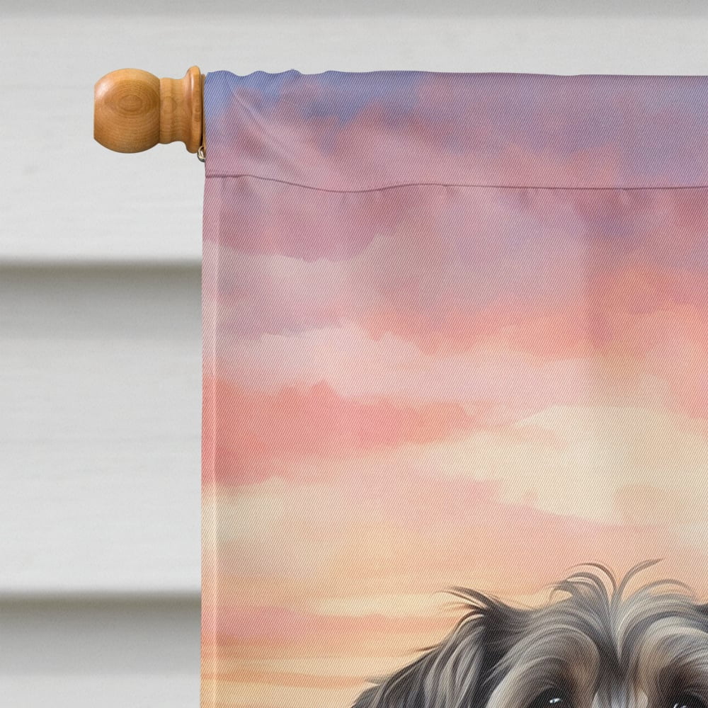 Tibetan Terrier Two Hearts House Flag 28 in x 40 in