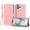 Pink, variant on ELEHOLD Wallet Case for iPhone 11 Pro, Shockproof Leather Stand Case with Magnetic Clasp & Hand Strap,Red