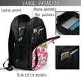 thumbnail image 4 of Balery Rose Flowers Mochila con carga USB para hombre y mujer - Mochila impermeable y antirrobo para laptop con puerto USB para viajes, trabajo, 4 of 7