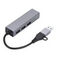 thumbnail image 2 of Adaptador de red USB 3.0 Hub Aleación de aluminio USB3.0 a Hub de tarjeta de red Gigabit, 2 of 6