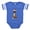Royal Blue, variant on CafePress - Santa Boxer - Cute Infant Baby Football Bodysuit