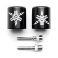 thumbnail image 3 of Krator Black "Tuning Forks" Logo Engraved Bar Ends Weights Sliders Compatible with YAMAHA YZF R1 R6 FJR 1300 (1998-2012), 3 of 3