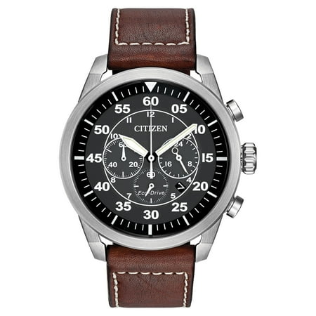 Citizen Avion Eco-Drive Chronograph Black Dial Men's Watch CA4210-24E