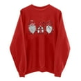 thumbnail image 6 of Scyoekwg Christmas Sweatshirts for Women Christmas Dwarf Printed Shirts Raglan Sleeve Patchwork Autumn Oversized Loose Fit Round Neck Long Sleeve Sweatshirts Casual Pullover #Q=Red XXL(12), 6 of 7