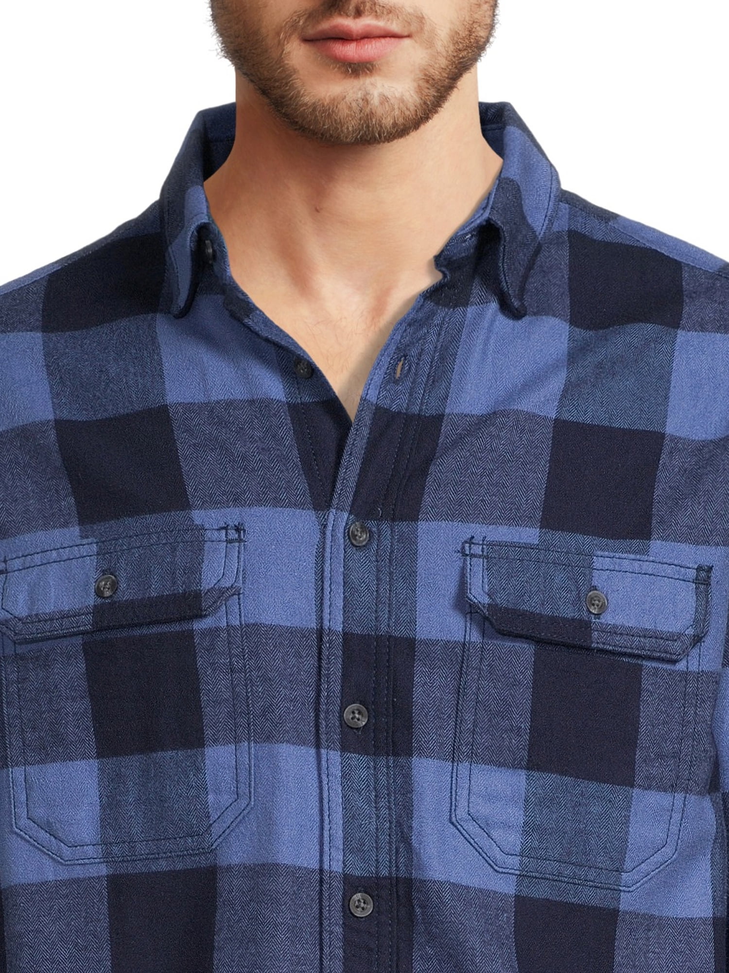 George Men's Long Sleeve Flannel Shirt