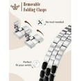 thumbnail image 5 of Wearlizer Enamel Metal Bracelet Compatible with Apple Watch Band 41/40/38/42/44/45/46/49mm, Stainless Steel Bracelet for iWatch Series Ultra 2/10/9/8/7/6/5/4/3/2/1 SE, 5 of 6