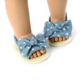 thumbnail image 3 of Newborn Baby Girls Big Bowknot Polka Dot Sandals Summer Beach Shoes Infant Baby Shoes, 3 of 8