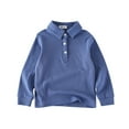 thumbnail image 1 of Polo pour Tout-Petits Garçons Bleu Chemises d'Uniforme pour Garçons Chemise de Rugby Polo à Manches Courtes Tenue pour Garçons 3-4 Ans, 1 of 3
