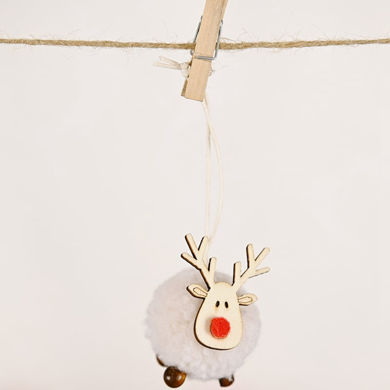 SHIYAO Cute Felt Wooden Elk Christmas Tree Decorations ...