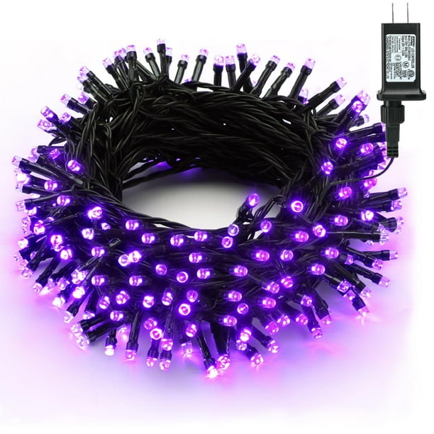 Cadena de luces LED para Halloween, 78,74 pies, color morado brizled, 78,74 pies