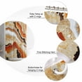 thumbnail image 5 of Marble Texture Shower Curtain Set ，Waterproof Fabric Shower Curtains Orange White Watermark Watercolor Shower Curtains for Bathroom,Bathroom Decor 54x"78", 5 of 6