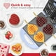 thumbnail image 3 of Holstein Housewares - Waffles de corazón antiadherente, lavanda, hace 4 waffles en forma de corazón en cuestión de minutos, 3 of 5
