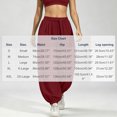 thumbnail image 2 of cocolona Womens Casual Loose High Waist Harem Pants Solid Color Elastic Waist Drawstring Travel Yoga Pants, 2 of 5